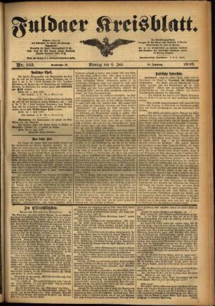 Ausgabe vom Montag, den 06. Juli 1908.