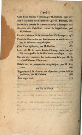 Annales du magnétisme animal. 48. 1816
