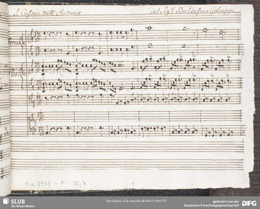 Riede la speme al core - Mus.2973-F-35,7 : S, orch, bc - C