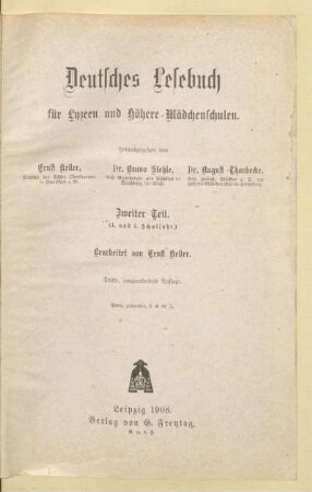 Teil 2 = (4. und 5. Schuljahr), [Schülerband]: [Teil 2 = (4. und 5. Schuljahr), [Schülerband]]