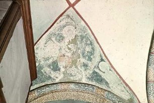 Christus als Weltenrichter und Heiliger (St. Severus?)