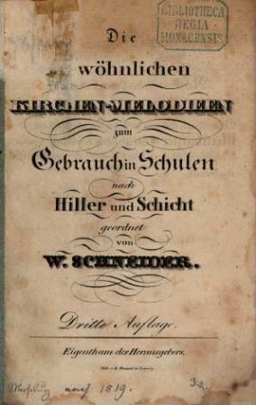 Die gewöhnlichen Kirchen-Melodieen