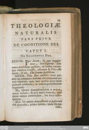 Pars Prior De Cognitione Dei.