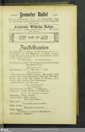 Heft 20. Zuckelhausen