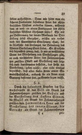 §.4. Arten der Darstellung. Abbilden, Ausdrücken, Bezeichnen. [...]