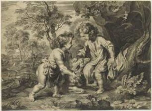 Christuskind und Johannesknabe mit dem Lamm
