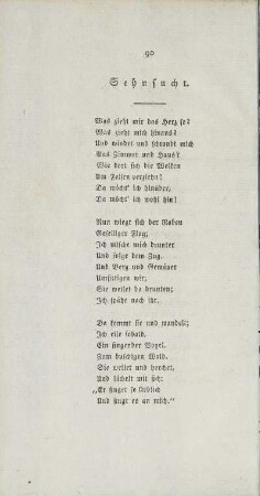 Sehnsucht.