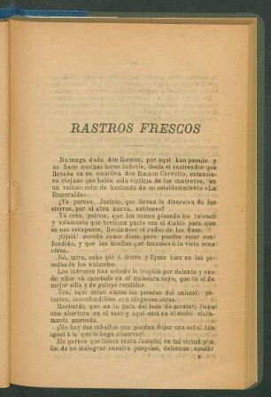 Rastros frescos