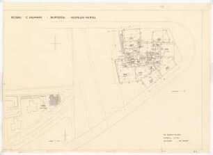Wohnhäuser Haspeler Viertel, Wuppertal: Lageplan und Grundriss Erdgeschoss, 1:500