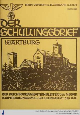 III. Jahrgang, Folge 10: Der Schulungsbrief