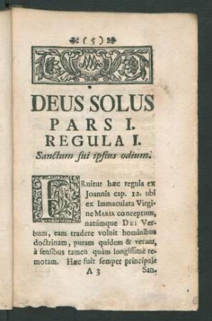 Deus Solus Pars I.