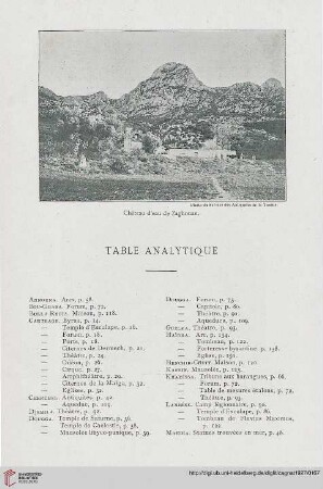 Table analytique