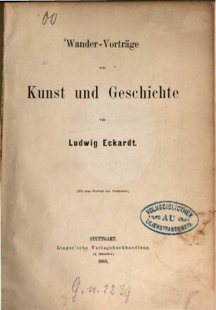Wander-Vorträge aus Kunst und Geschichte