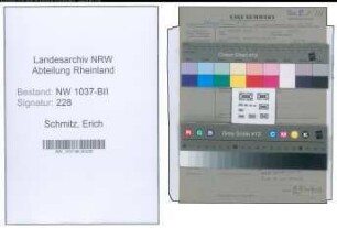 Entnazifizierung Erich Schmitz , geb. 18.04.1902 (Verwaltungssekretaer)