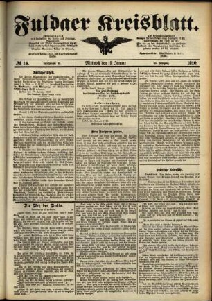 Ausgabe vom Mittwoch, den 19. Januar 1910.