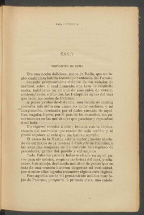XXXIV - Visitantes de Roma
