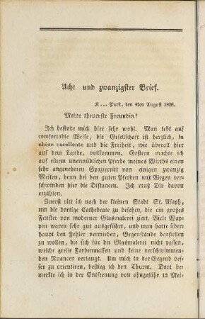 Acht und zwanzigster Brief.