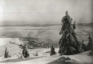 Oberwiesenthal. Ansicht vom Eckbauer von Nordwesten mit Böhmisch Wiesenthal