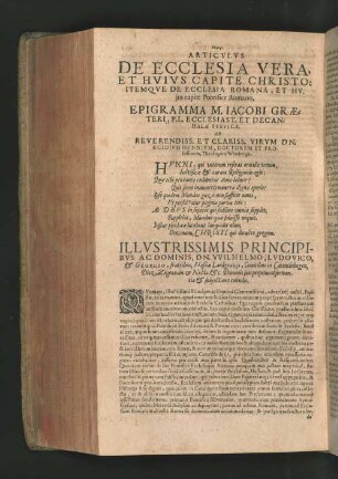 ILLUSTRISSIMIS PRINCIPIBUS AC DOMINIS, DN. WILHELMO, LUDOVICO, RT GEORGIO, (...):