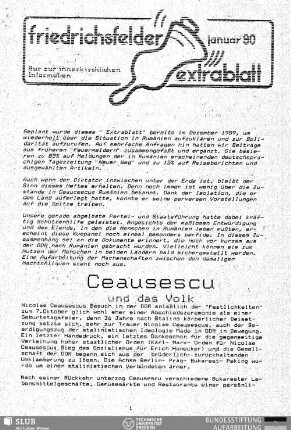 [19]90,Jan.: Friedrichsfelder Extrablatt
