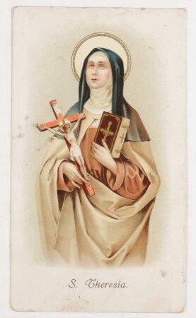 Religiöses Kärtchen: Hl. Theresia