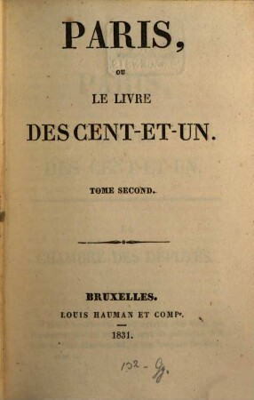 Paris, ou le livre des cent-et-un, 2