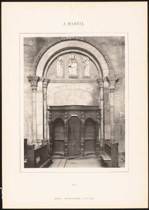 Dom, Trier: Innenansicht Detail (aus: Architekton. Details u. Ornamente der kirchlichen Baukunst in den Stilarten d. Mittelalters, 1. Serie, 1896)