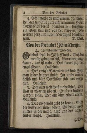 Von der Gebuhrt Jesu Christi.