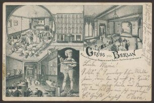 Ansichtskarte "Richard Gansewig’s Restaurant und Festsäle", Reichenberger Straße 147
