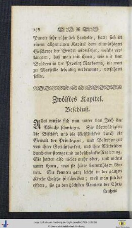 Zwölftes Kapitel. Beschluß.