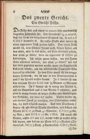 Das zweyte Gericht. Ein Gericht Fische.