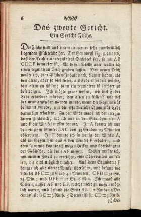 Das zweyte Gericht. Ein Gericht Fische.