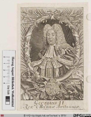 Bildnis Georg II. (August), König von Großbritannien u. Irland, Kurfürst von Hannover (reg. 1727-60)