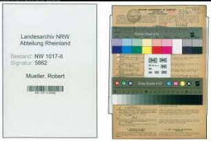 Entnazifizierung Robert Mueller , geb. 08.11.1902 (Kraftfahrer)