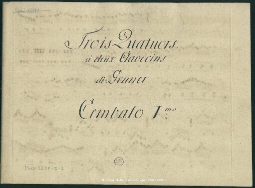 3 Quartets. Arr - Mus.3298-Q-2 : cemb (2)