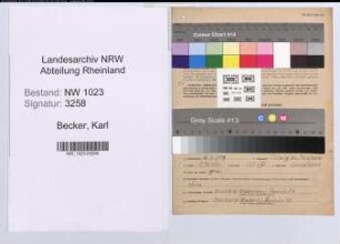 Entnazifizierung Karl Becker , geb. 06.07.1899 (Verwaltungsangestellter)