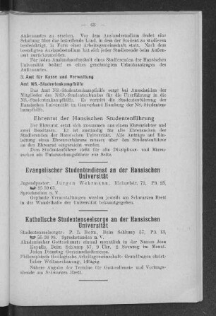 Evangelischer Studentendienst an der Hansischen Universität