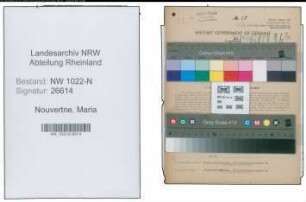 Entnazifizierung Maria Nouvertne , geb. 23.11.1894 (Kaufmaennische Angestellte)