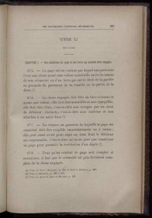 Titre XI. Du gage