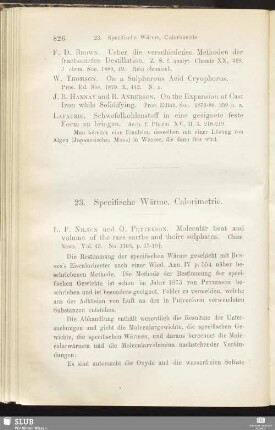 23. Specifische Wärme, Calorimetrie