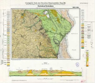 3853-3854 Fünfeichen-Fürstenberg, Geologische Karte der Deutschen Demokratischen Republik