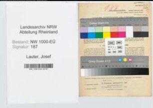 Entnazifizierung Josef Lauter, geb. 29.05.1906 (Steuerinspektor)
