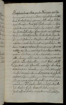 Übersendung vorgefertigter Schreiben zur Inauguration: Einladungen, Insignienordnung der Grafen, Regelungen für die vier vorderen Marschalle) [Anlage fehlt].
