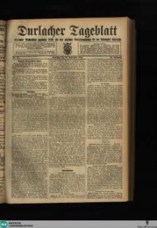 Durlacher Tagblatt : Heimatblatt für die Stadt und den früheren Amtsbezirk Durlach; Pfinztäler Bote für Grötzingen, Berghausen, Söllingen, Wöschbach u. Kleinsteinbach