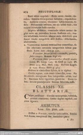 Classis XII. Blattariae