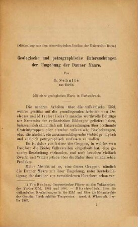 Geologische und petrographische Untersuchungen der Umgebung der Dauner Maare