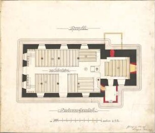 Dolmetsch, Heinrich; Sulzbach / Kocher; Ev. Pfarrkirche, Restaurierung - Grundriss EG