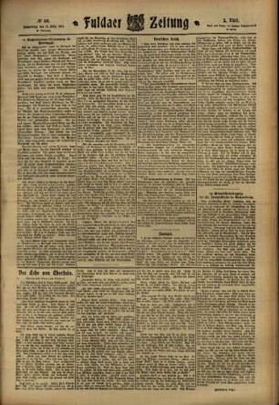 Zweite Ausgabe vom Donnerstag, den 23. März 1911.