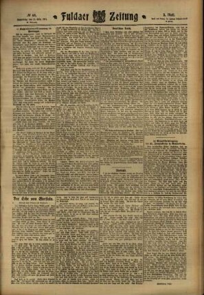 Zweite Ausgabe vom Donnerstag, den 23. März 1911.