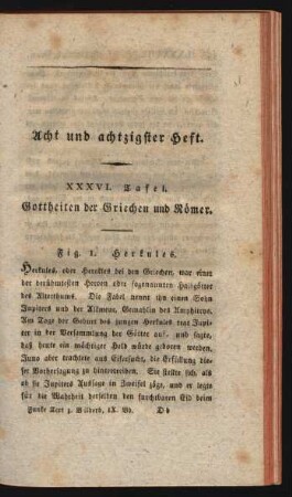 Acht und achtzigster Heft.